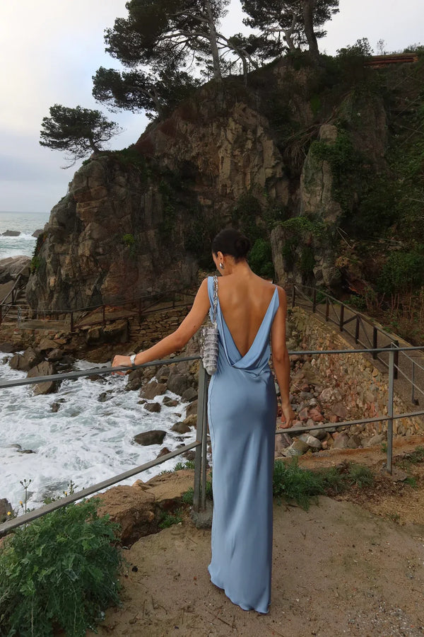 Satin Maxi Dress Femme Ramona