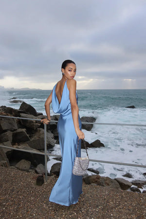 Satin Maxi Dress Femme Ramona