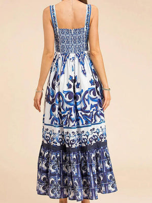 Liora Boho Print Sling Maxi Dress