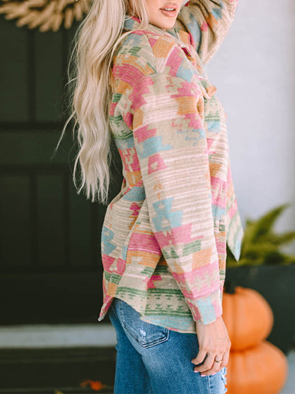 Serena Multicolor Check Oversized Jacket