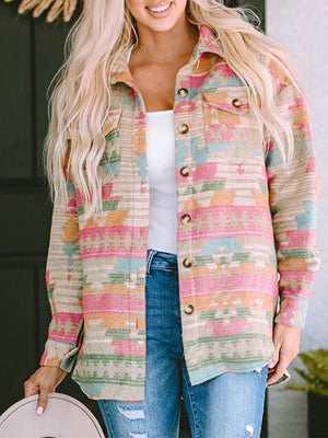 Serena Multicolor Check Oversized Jacket