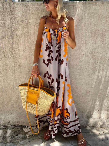Amara Ethnic Print Cami Maxi Dress