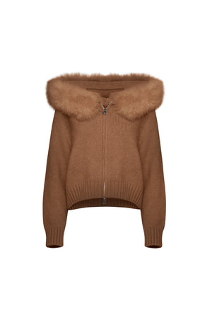 Lumi Fur – Brown Knit Coat
