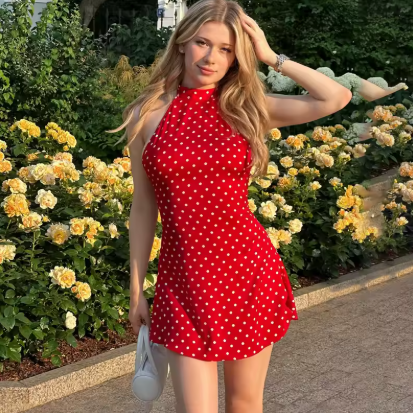Celine Polka - Mini Dress