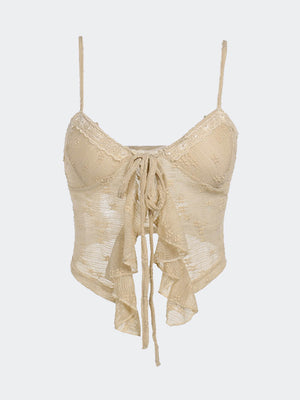 Luxe Halter Lace Top