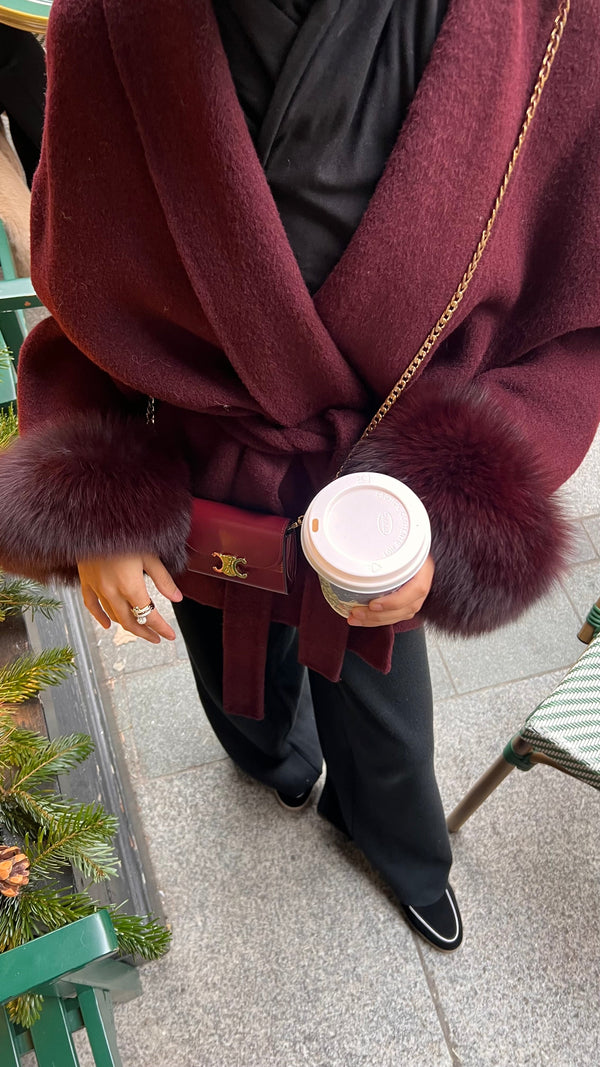 Celeste Fur – Wine Coat