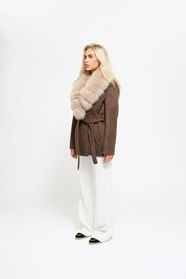 Noir Luxe – Brown Fur Coat