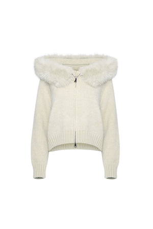 Lumi Fur – Cream Knit Coat