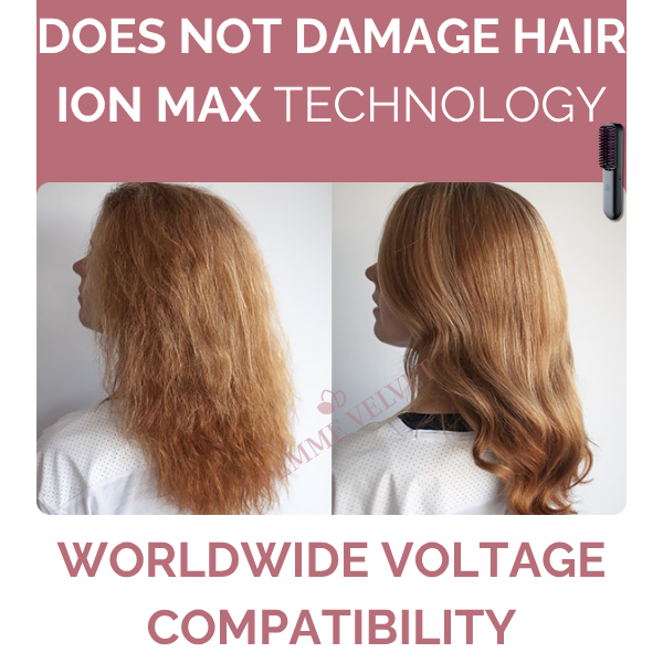LissBrush Portable Straightening Brush: Smooth Hair in Seconds – Rechargeable