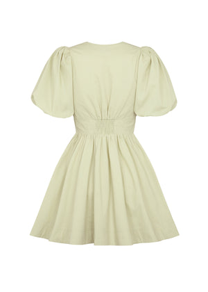 Elodie Minikleid aus Baumwolle mit Schleife und Schnürung