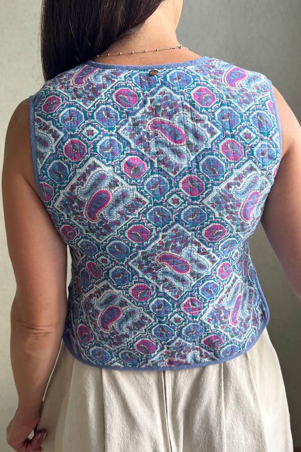 Alessine Printed Slim Waistcoat