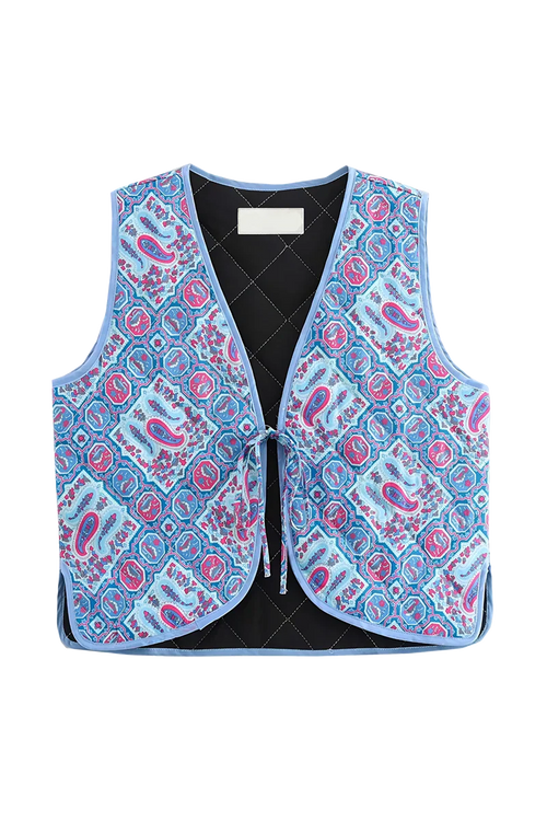 Alessine Printed Slim Waistcoat
