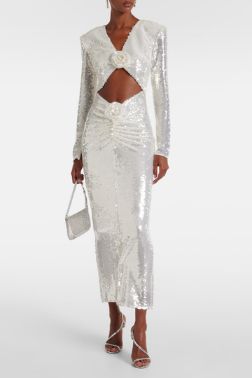 Celeste One-Shoulder Sequin Maxi Dress