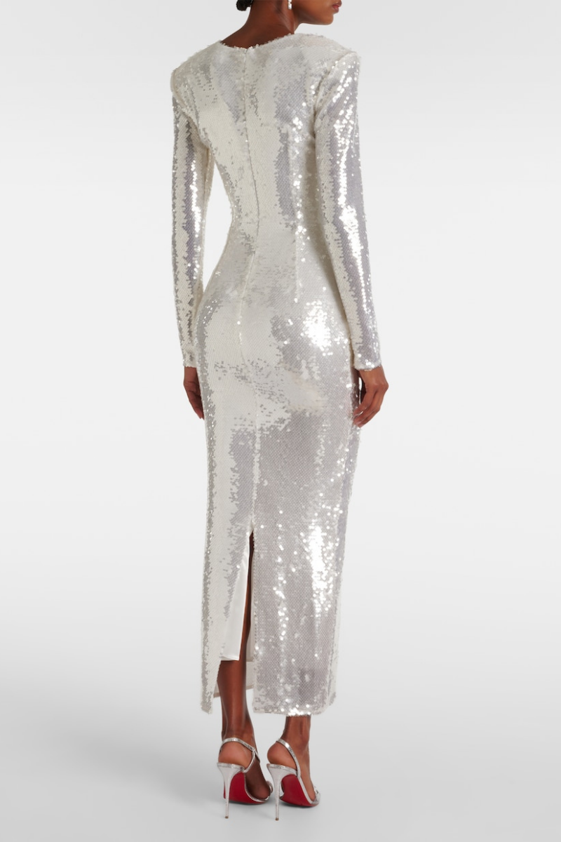 Celeste One-Shoulder Sequin Maxi Dress
