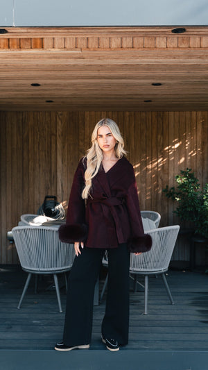 Celeste Fur – Wine Coat