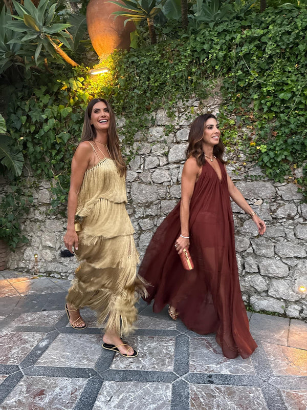 Captivating Tiered Fringe Maxi Dress