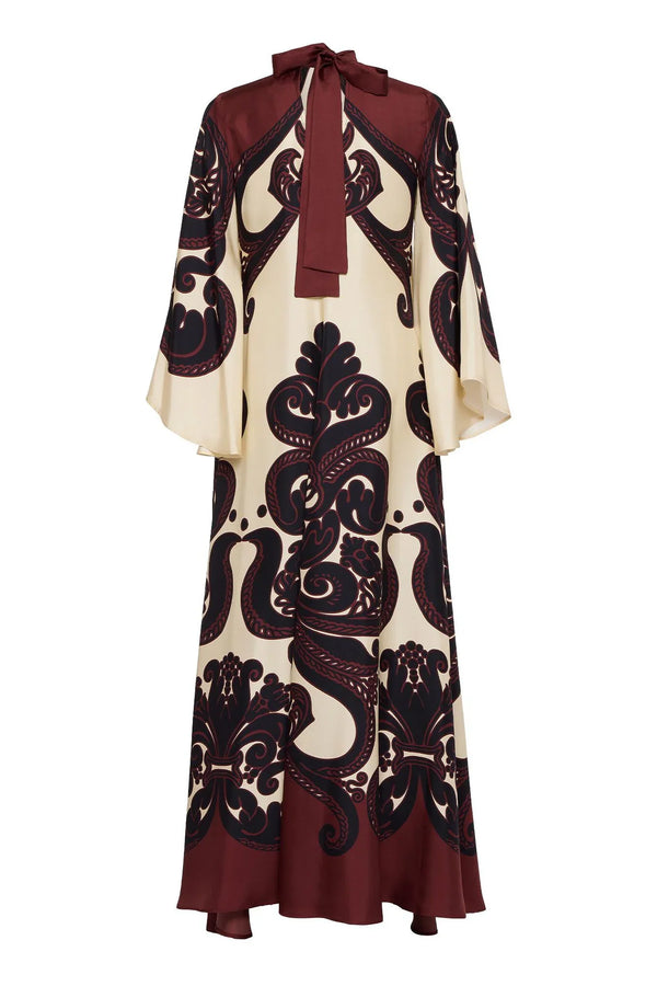 Amora Grenadilla Print Satin Maxi Dress