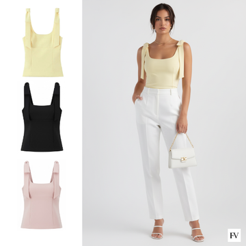 Aurora Structured Strap Top - 3 FOR THE PRICE OF 1