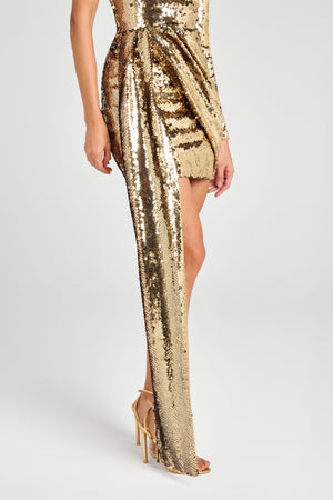 Celina Gold Dress