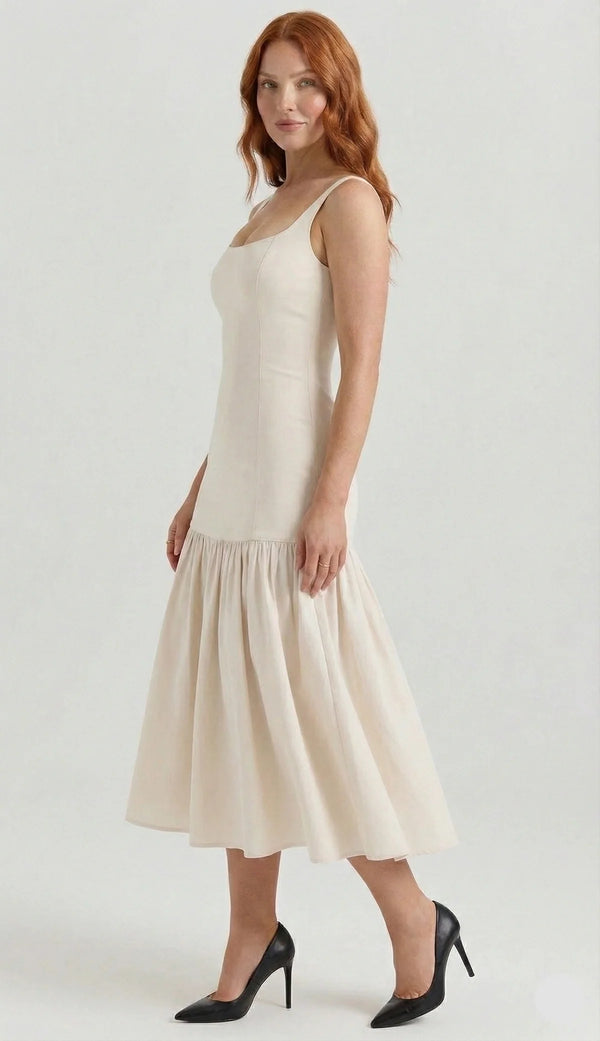 Femme Millan White  – Midi Dress