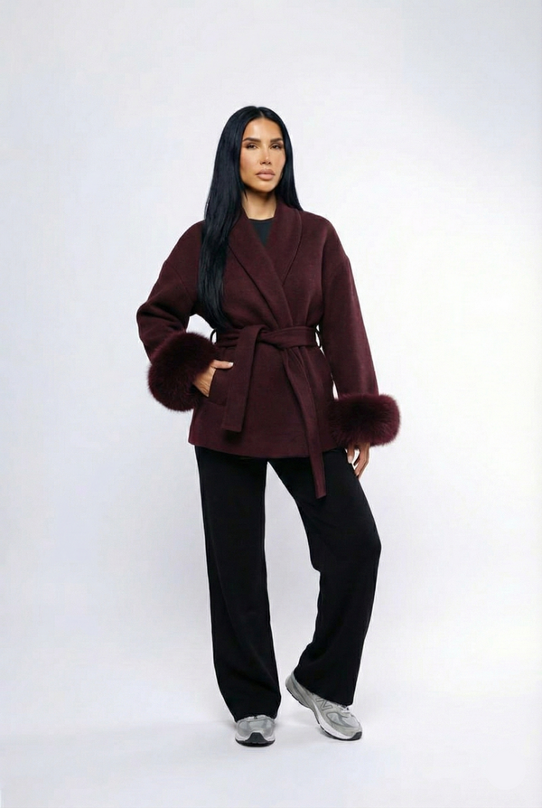Celeste Fur – Wine Coat
