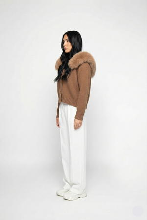 Lumi Fur – Brown Knit Coat