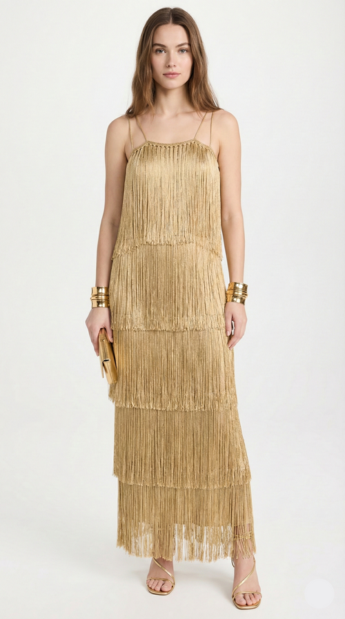 Captivating Tiered Fringe Maxi Dress