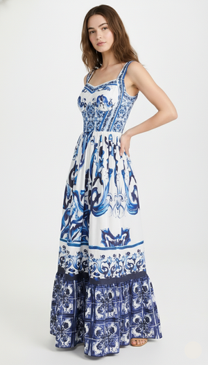 Liora Boho Print Sling Maxi Dress