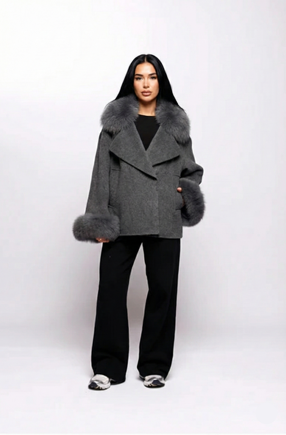 Aurora Fur – Grey Coat