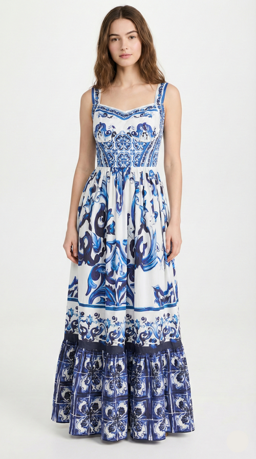 Liora Boho Print Sling Maxi Dress