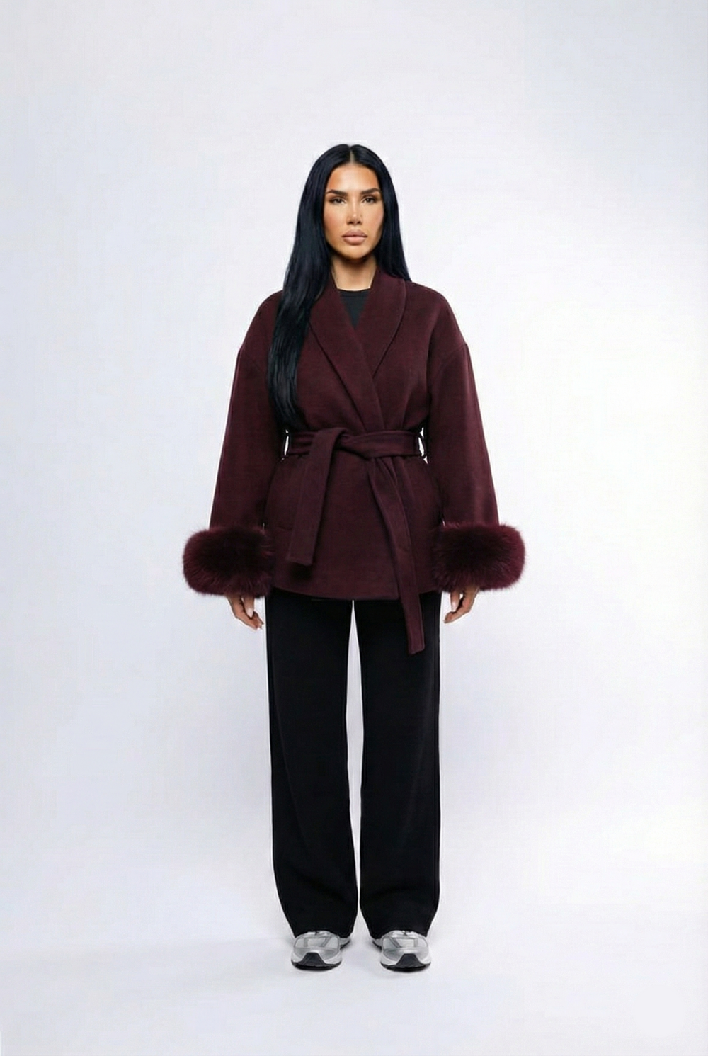 Celeste Fur – Wine Coat
