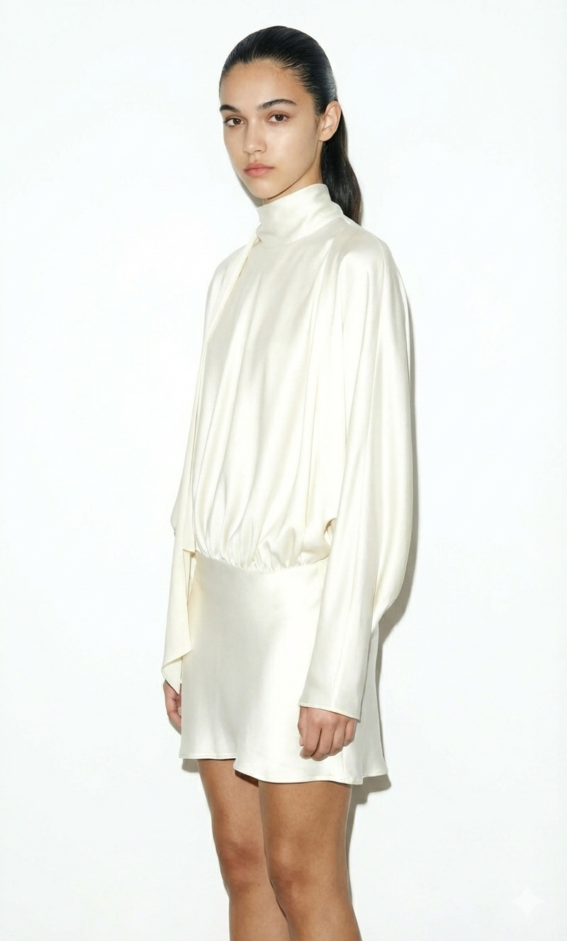 Elise Soft Drape – Mini Dress