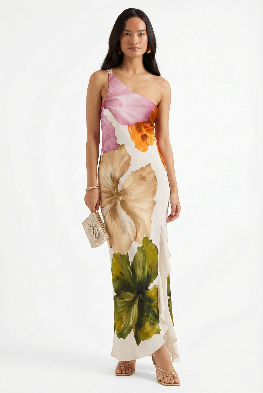 Liza Maxi Dress – Abstract Floral Print