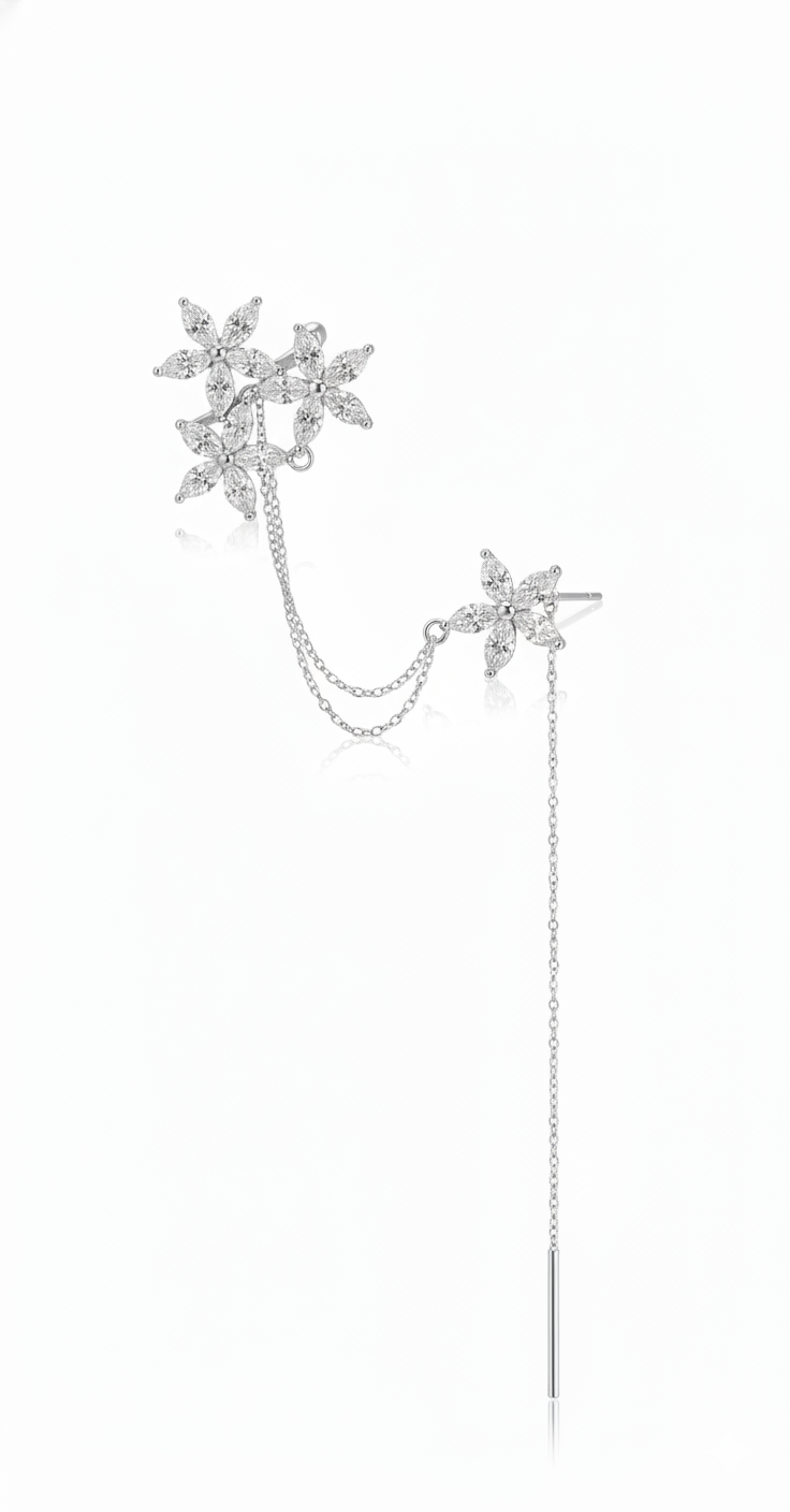 Serene Flora Ear Cuff - Pair