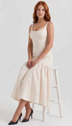 Femme Millan White  – Midi Dress