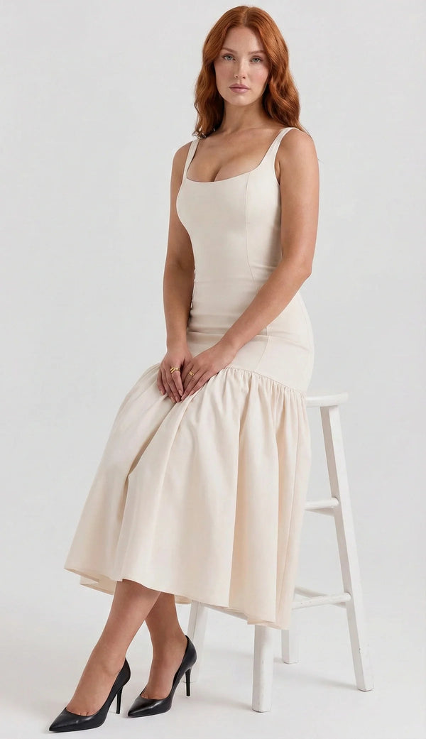 Femme Millan White  – Midi Dress