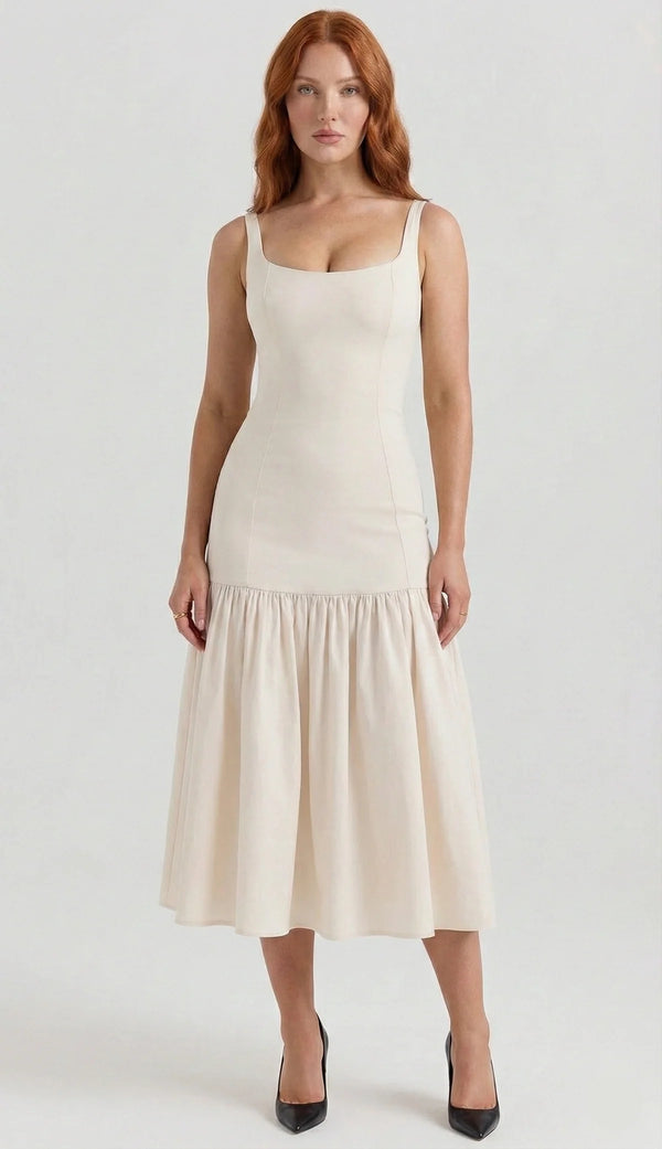 Femme Millan White  – Midi Dress