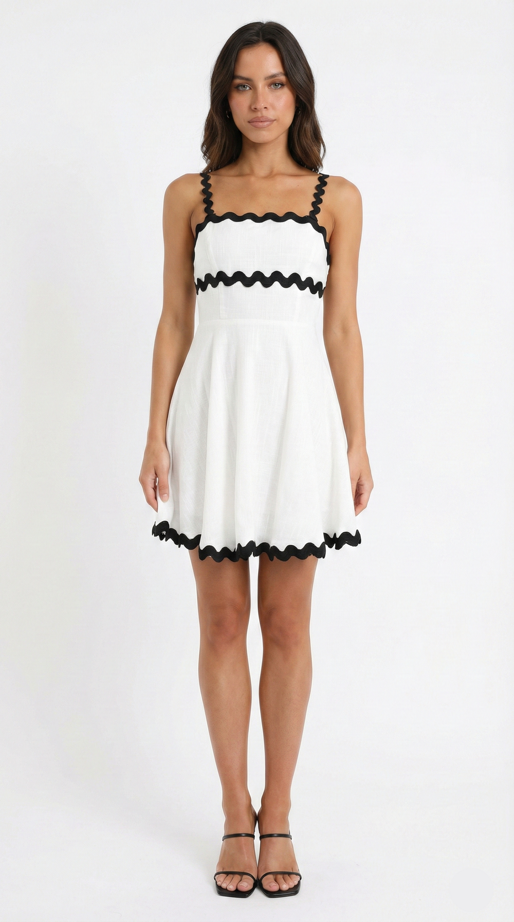 Lysette Ric Rac Linen Mini Dress