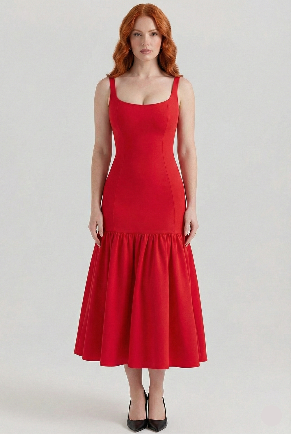 Femme Millan Red – Midi Dress