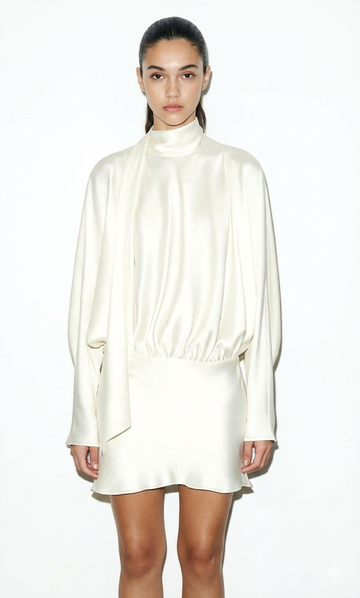 Elise Soft Drape – Mini Dress