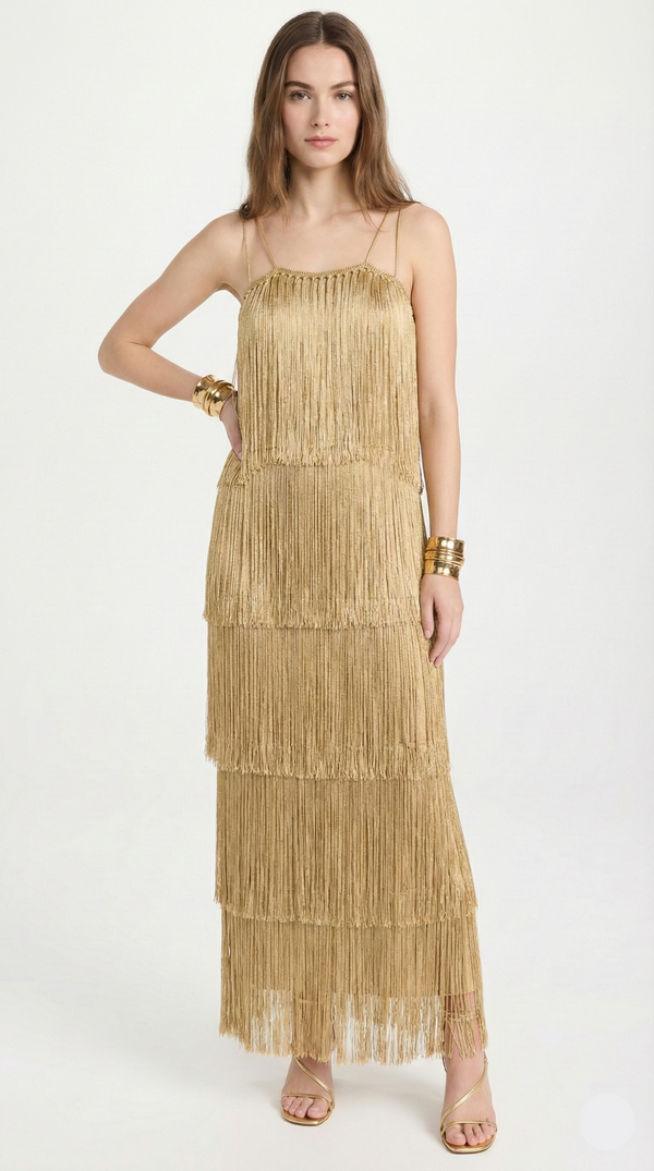 Captivating Tiered Fringe Maxi Dress