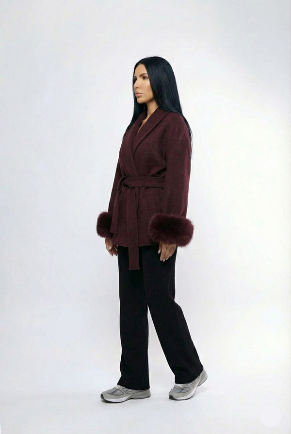 Celeste Fur – Wine Coat