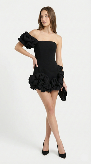 Clara One-Shoulder Bustier Mini Dress