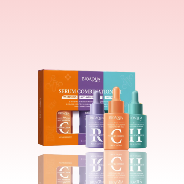 Bioaqua Facial Serum Kit – Hydrating & Anti-Wrinkle: Vitamin C, Retinol & Hyaluronic Acid