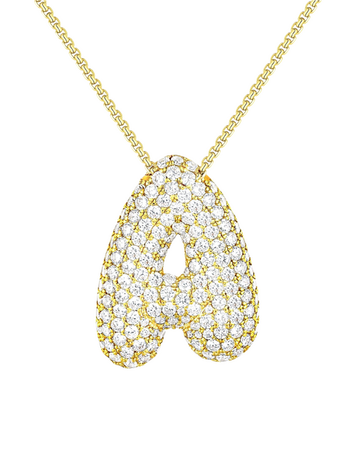 Luna Bubble Letter Necklace