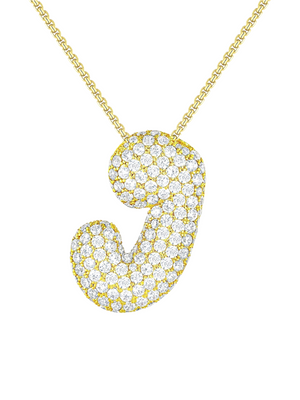 Luna Bubble Letter Necklace