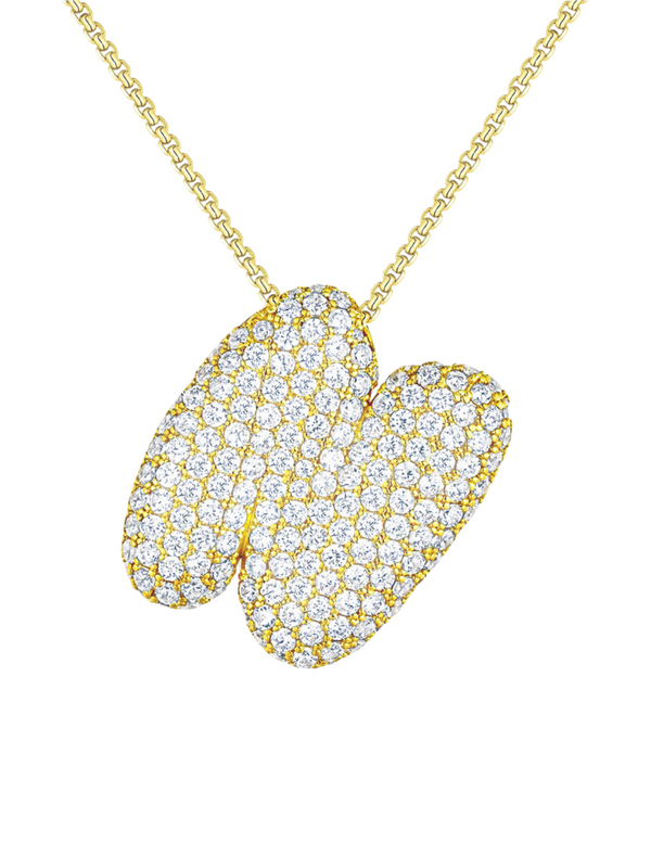 Luna Bubble Letter Necklace