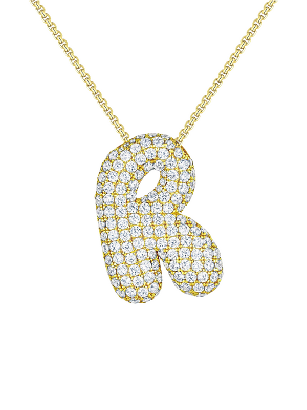Luna Bubble Letter Necklace