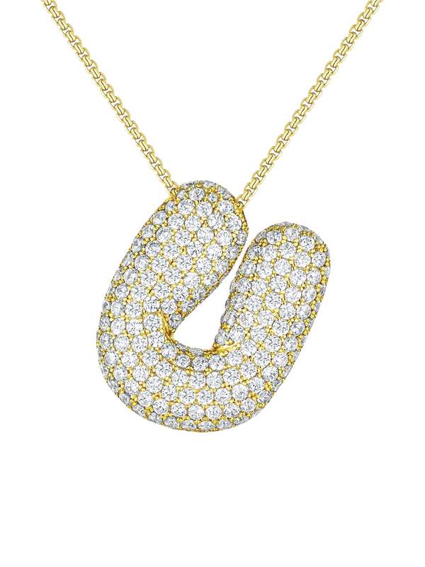 Luna Bubble Letter Necklace
