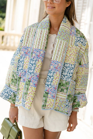 Noelia Floral Patchwork Quilted Jacket